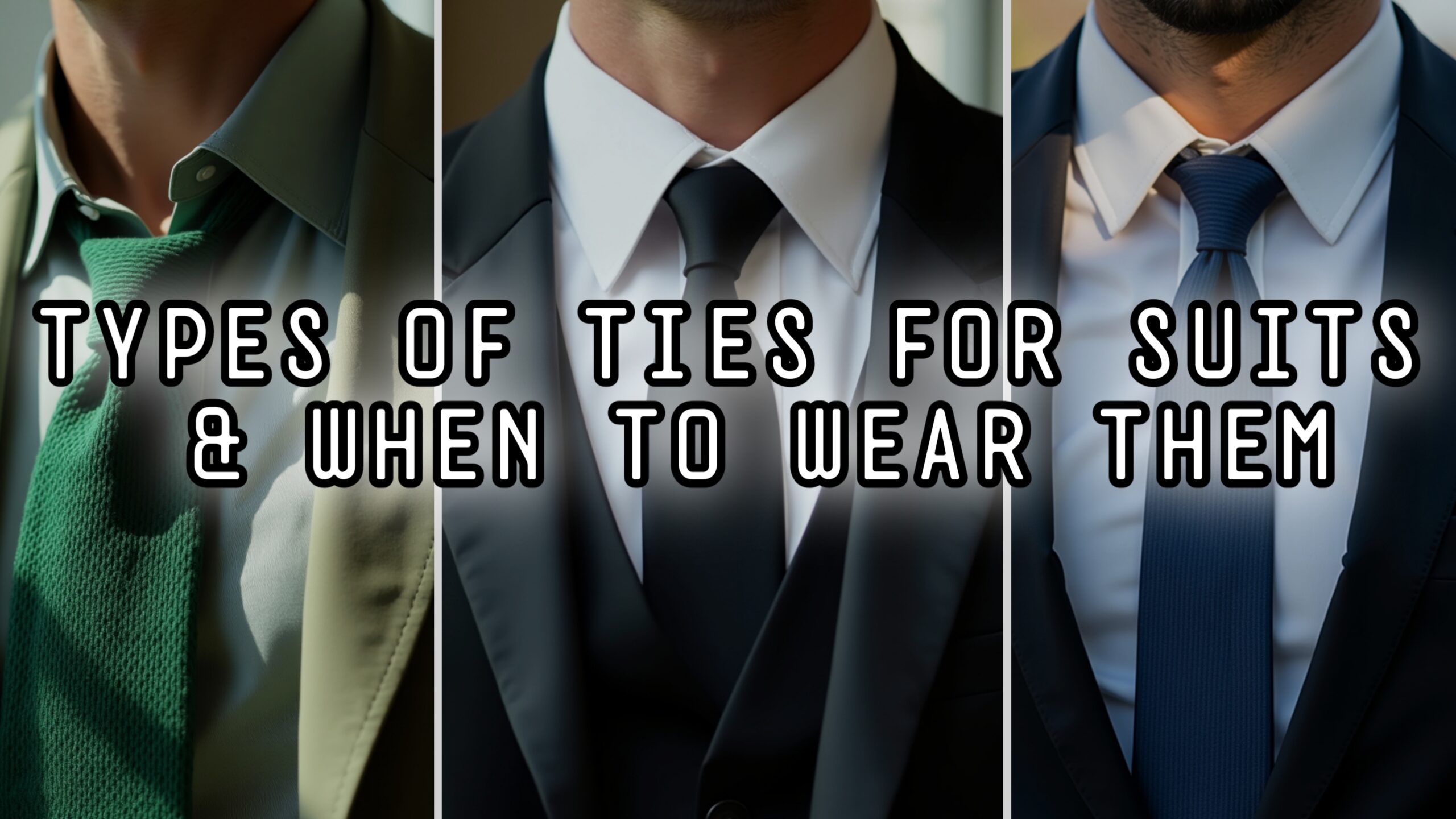 types of ties for suits