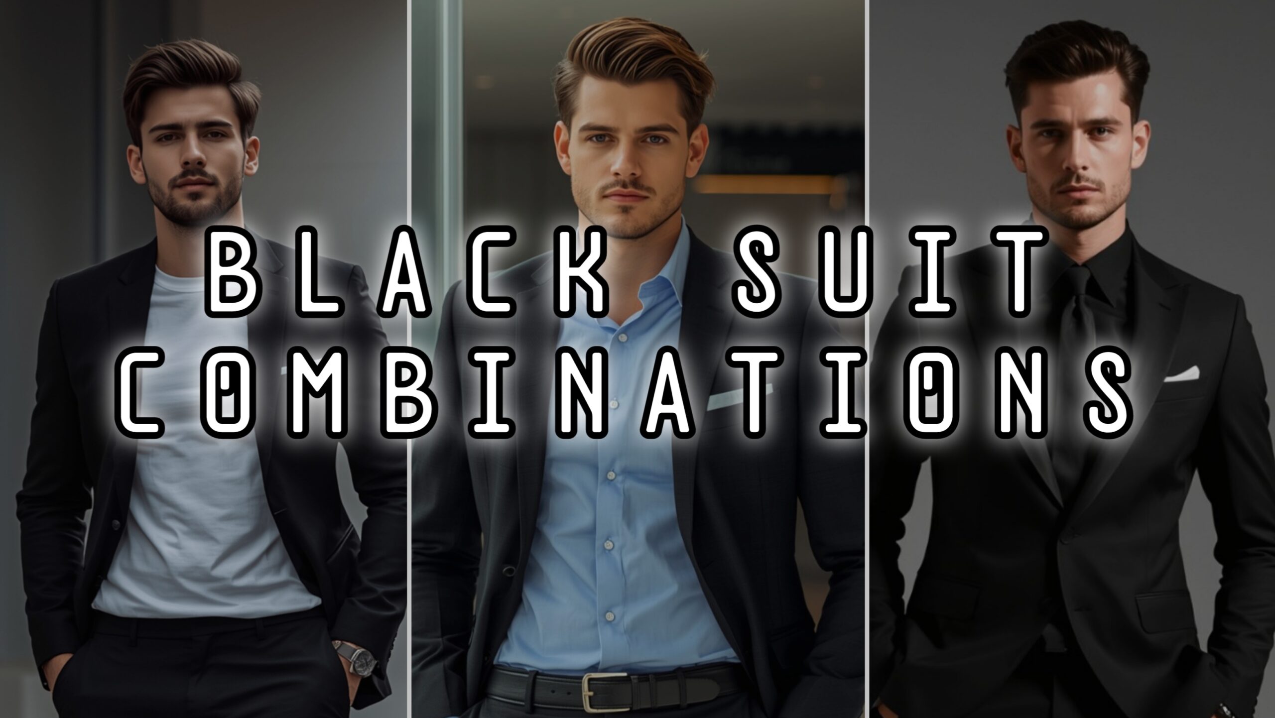 black suit combination
